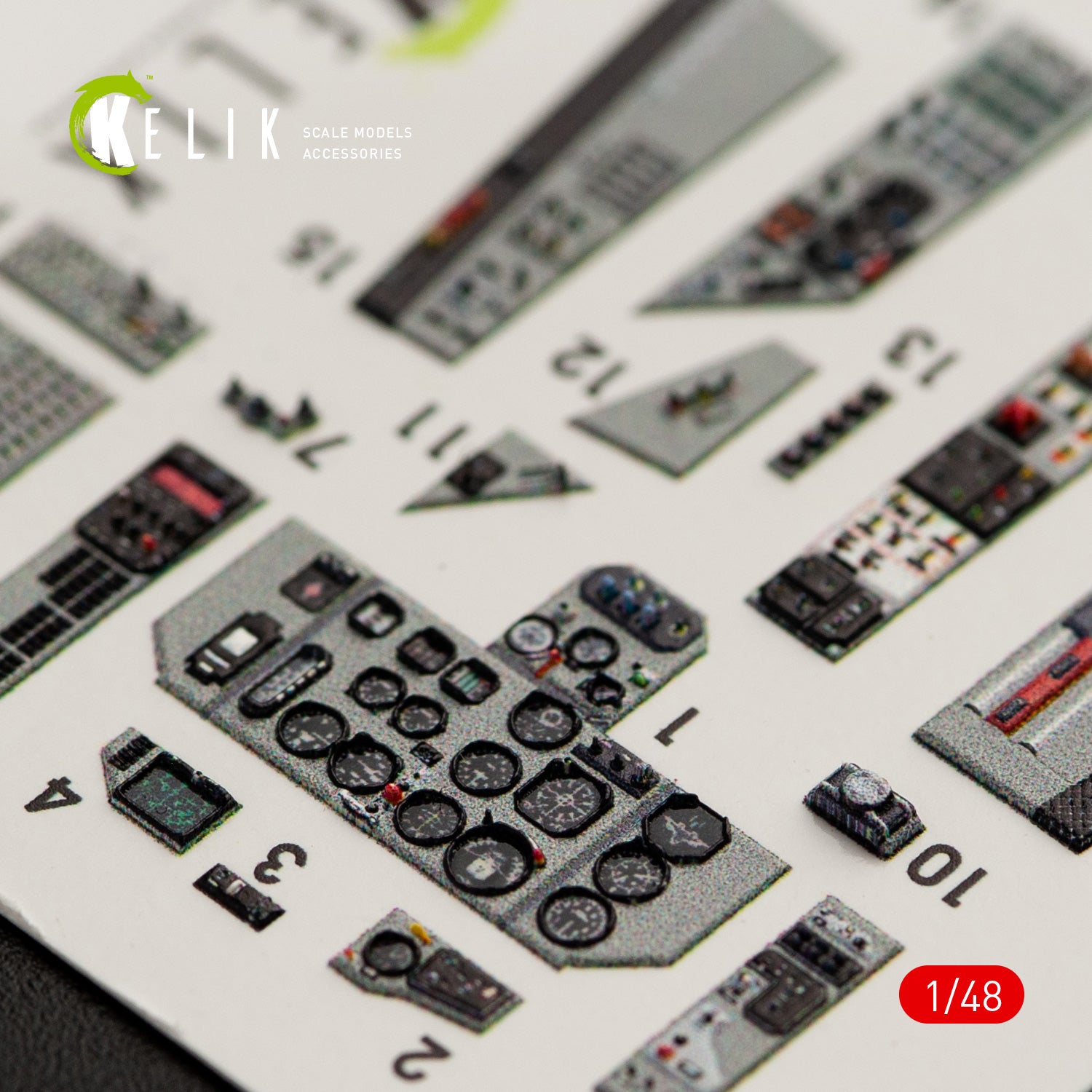 Interior 3D Decals Mig-29A 9-12 Fulcrum (for GWH Model Kit) Scale 1:48KeliK K48040 Ukraine/USSR