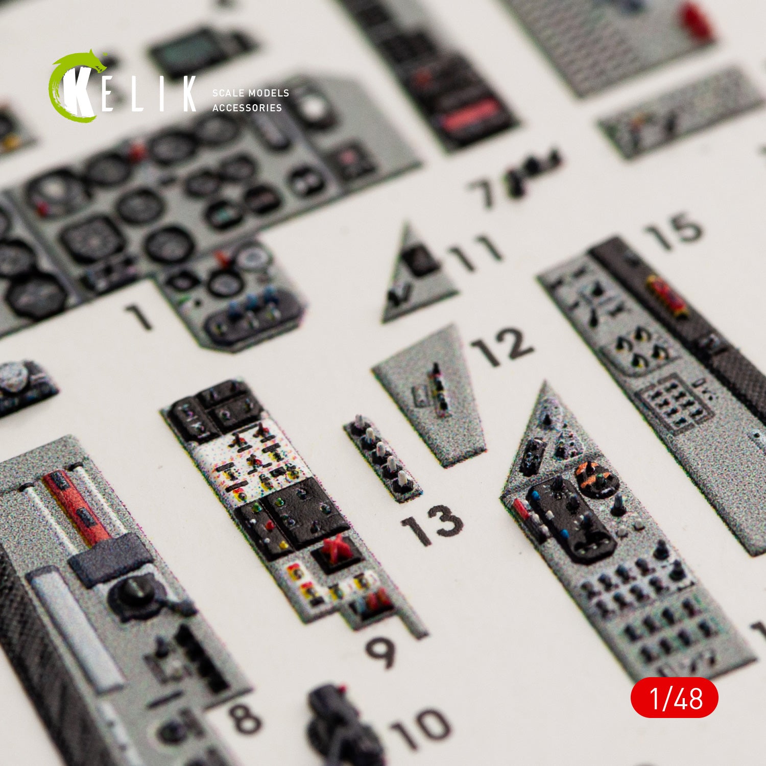 Interior 3D Decals Mig-29A 9-12 Fulcrum (for GWH Model Kit) Scale 1:48KeliK K48040 Ukraine/USSR