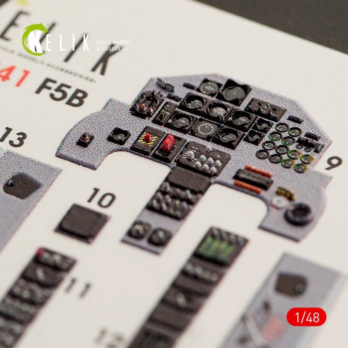 Interior 3D Decals Northrop F-5B Freedom Fighter (for Kinetic Model Kit) Scale 1:48 KeliK K48041 USA