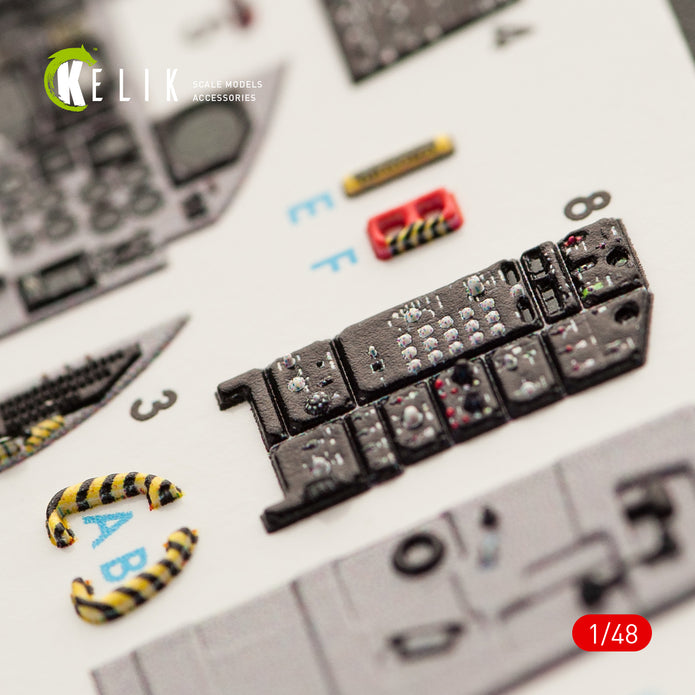 Interior 3D Decals McDonnell Douglas F-15C MSIP II Eagle (for GWH Model Kit) Scale 1:48 KeliK K48044 USA