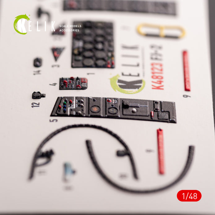 FJ-2. Interior 3D Decals (for Italeri Aircraft model kit) Scale 1:48 KeliK K48123