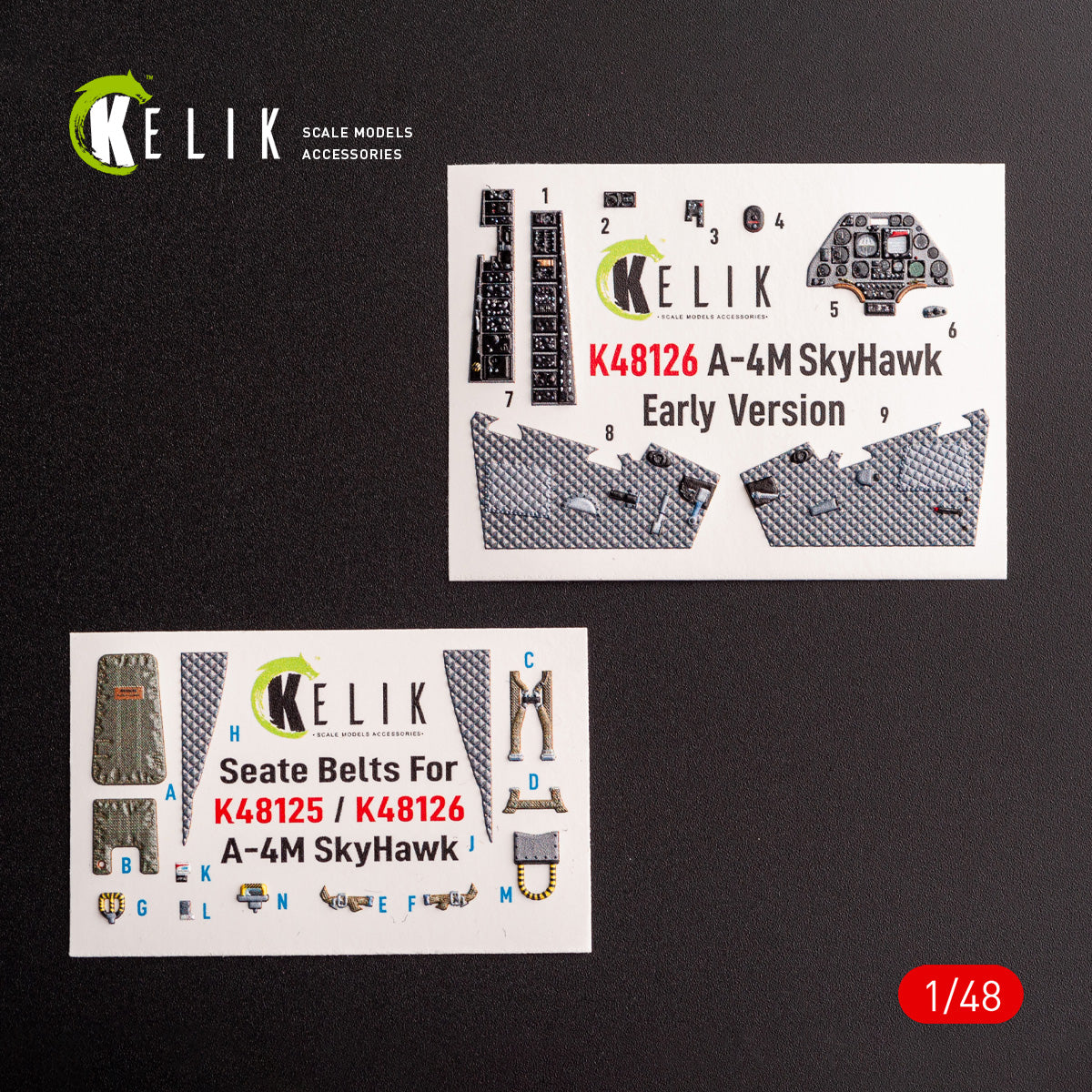A-4M Early production. Interior 3D Decals (for Magic Factory Aircraft model kit) Scale 1:48 KeliK K48126