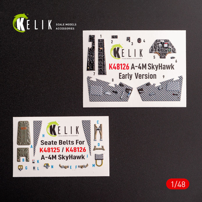 A-4M Early production. Interior 3D Decals (for Magic Factory Aircraft model kit) Scale 1:48 KeliK K48126