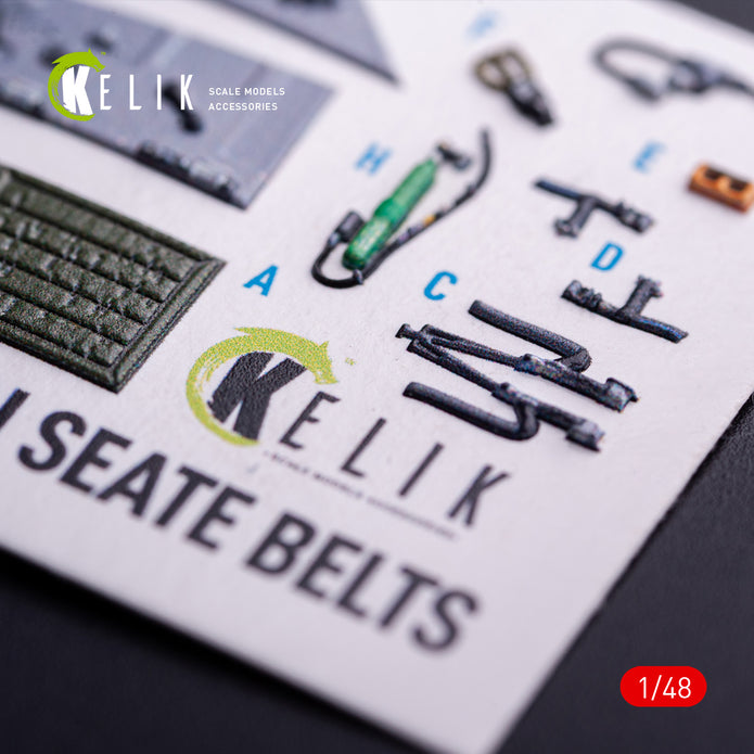 F-16CJ Fighting Falcon. Interior 3D Decals (for Tamiya Aircraft model kit) Scale 1:48 KeliK K48127