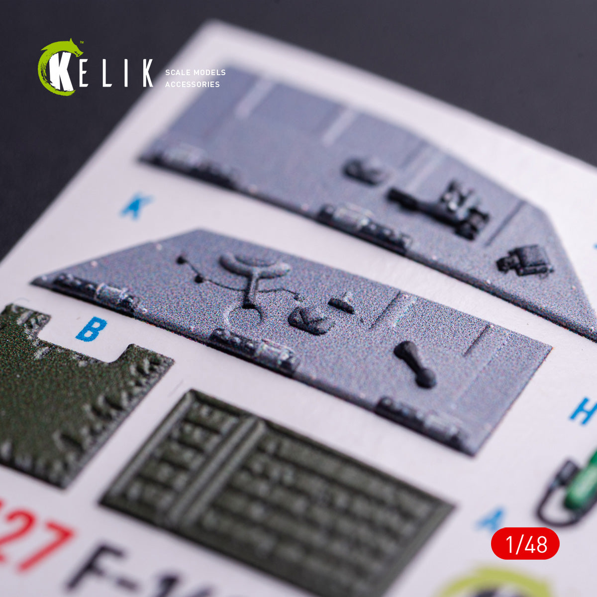 F-16CJ Fighting Falcon. Interior 3D Decals (for Tamiya Aircraft model kit) Scale 1:48 KeliK K48127