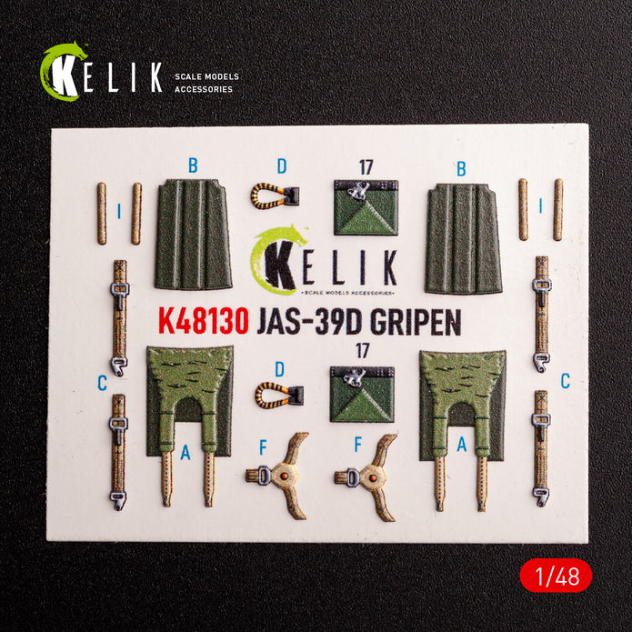 Jas-39 D. Interior 3D Decals (for Italeri Aircraft model kit) Scale 1:48 KeliK K48130
