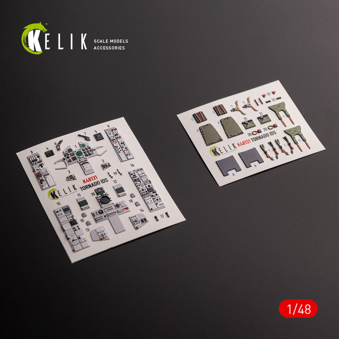 Tornado IDS. Interior 3D Decals (for Italeri Aircraft model kit) Scale 1:48 KeliK K48131