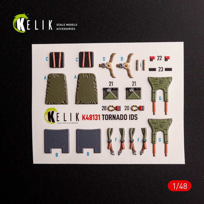 Tornado IDS. Interior 3D Decals (for Italeri Aircraft model kit) Scale 1:48 KeliK K48131