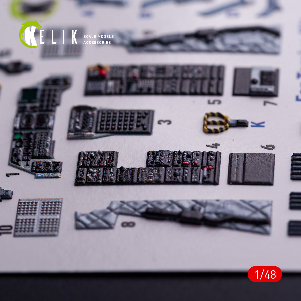 Fairchild Republic A-10A Thunderbolt II. Interior 3D Decals (for Tamiya Aircraft model kit) Scale 1:48 KeliK K48132