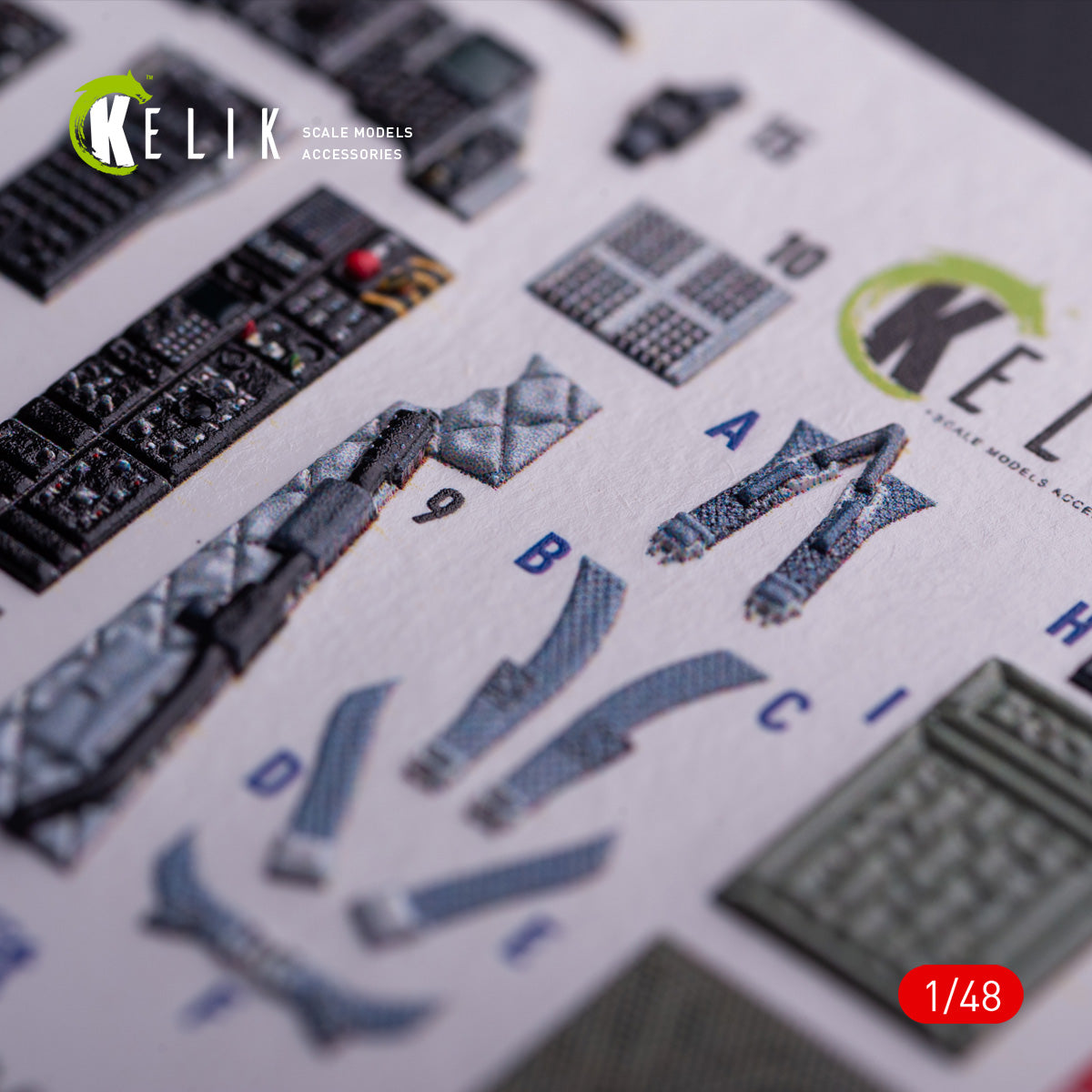 Fairchild Republic A-10A Thunderbolt II. Interior 3D Decals (for Tamiya Aircraft model kit) Scale 1:48 KeliK K48132