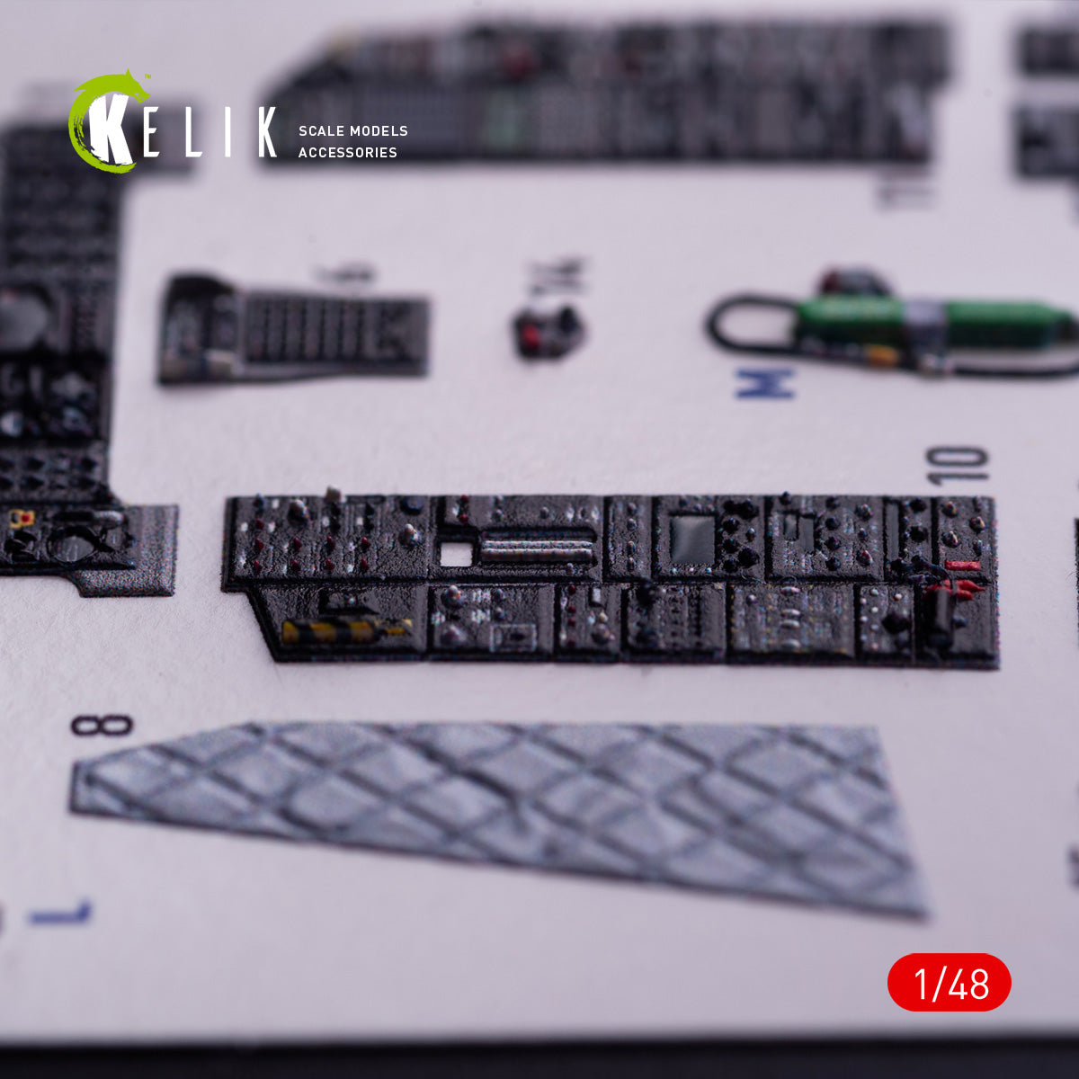 Fairchild Republic A-10A Thunderbolt II. Interior 3D Decals (for GWH Aircraft model kit) Scale 1:48 KeliK K48133