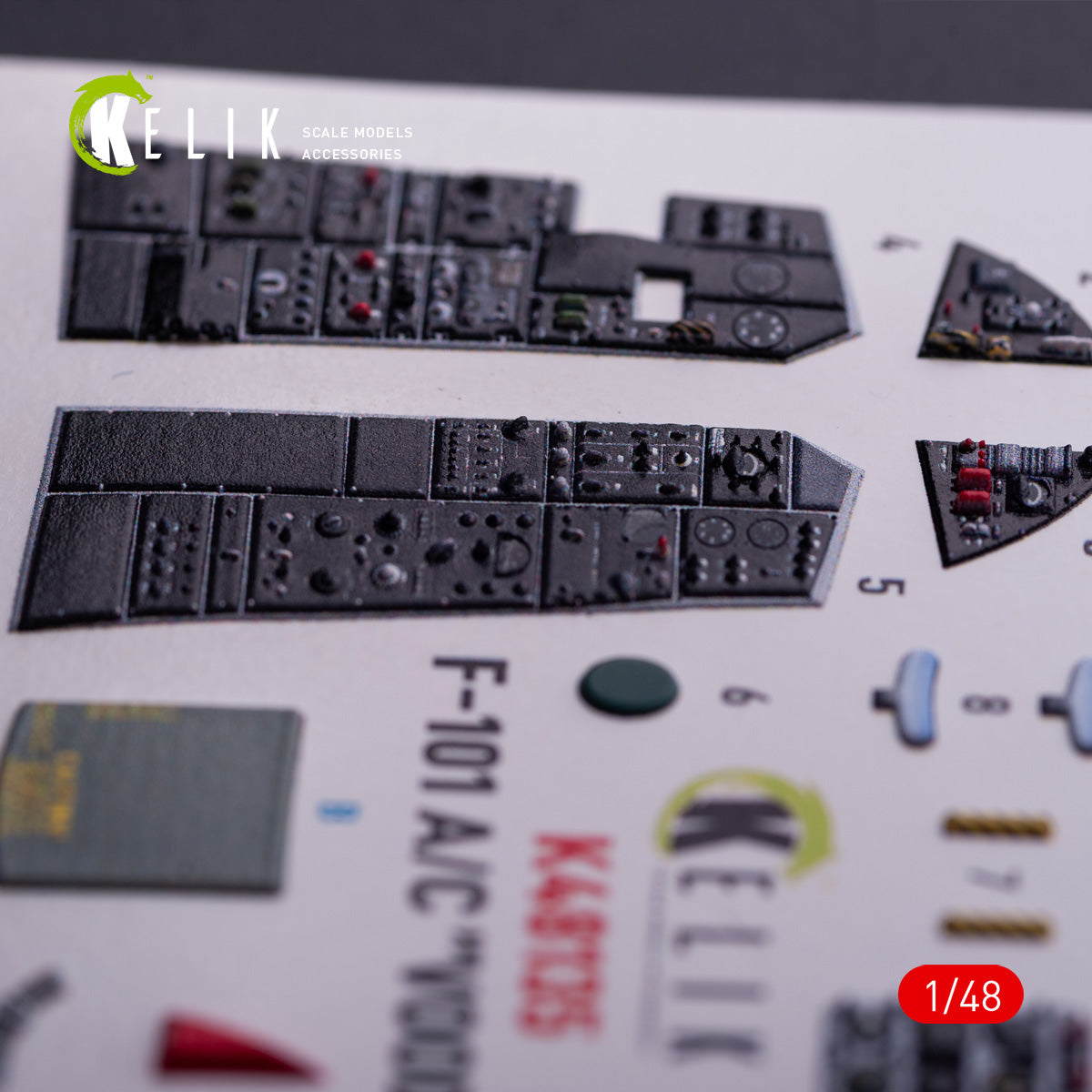 McDonnell F-101A/C VooDoo. Interior 3D Decals (for Zimi Model/KittyHawk Aircraft model kit) Scale 1:48 KeliK K48135