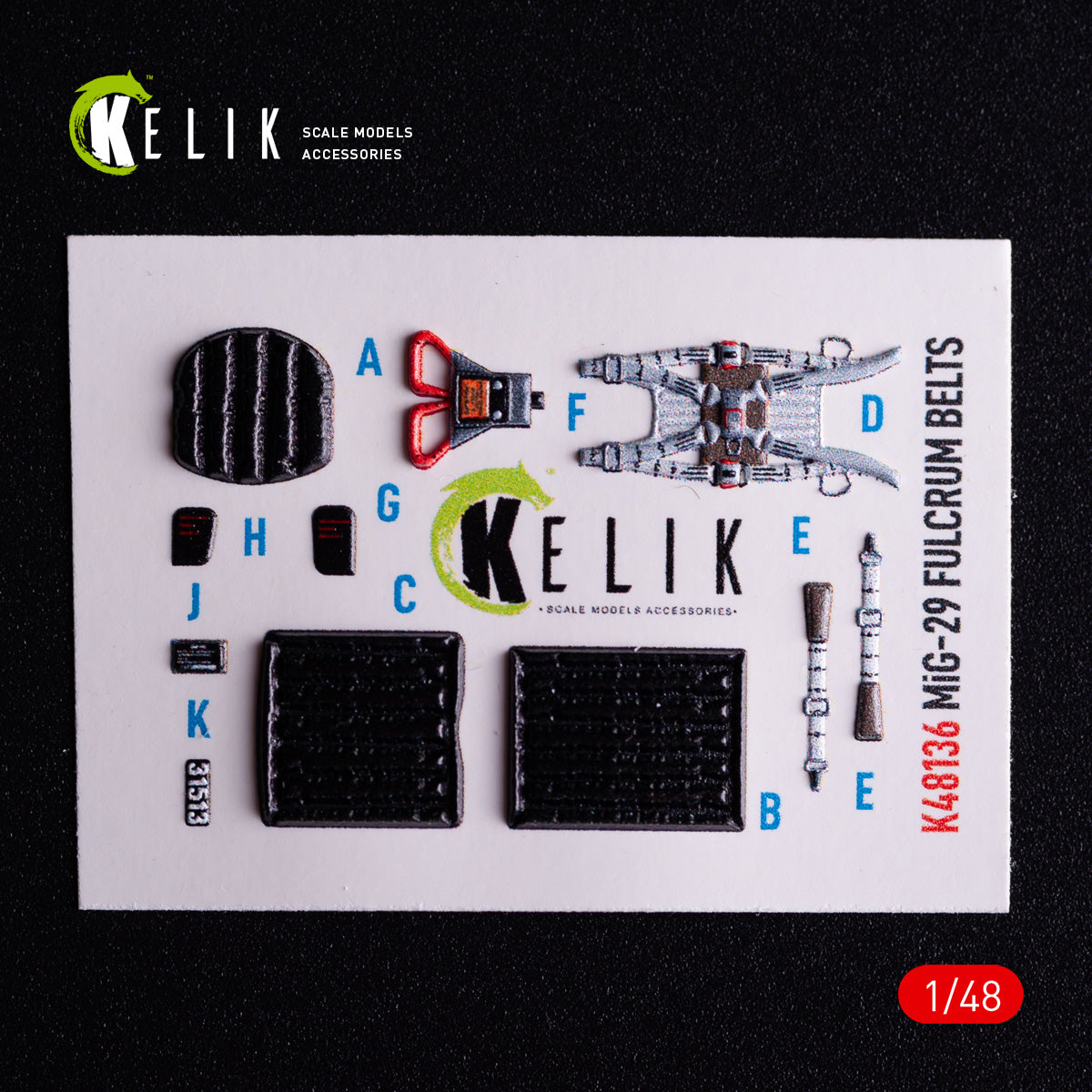 Mig-29C (9-13) Fulcrum. Interior 3D Decals (for GWH Aircraft model kit) Scale 1:48 KeliK K48136