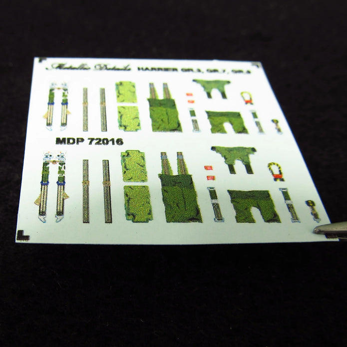 Harrier GR,3, GR,7, GR,9 Ejection Seats + 3D Decals Detailing set 2 pcs (3D-Printed) Scale 1:72 Metallic Details MDR72115 - For Aircraft Model Kits