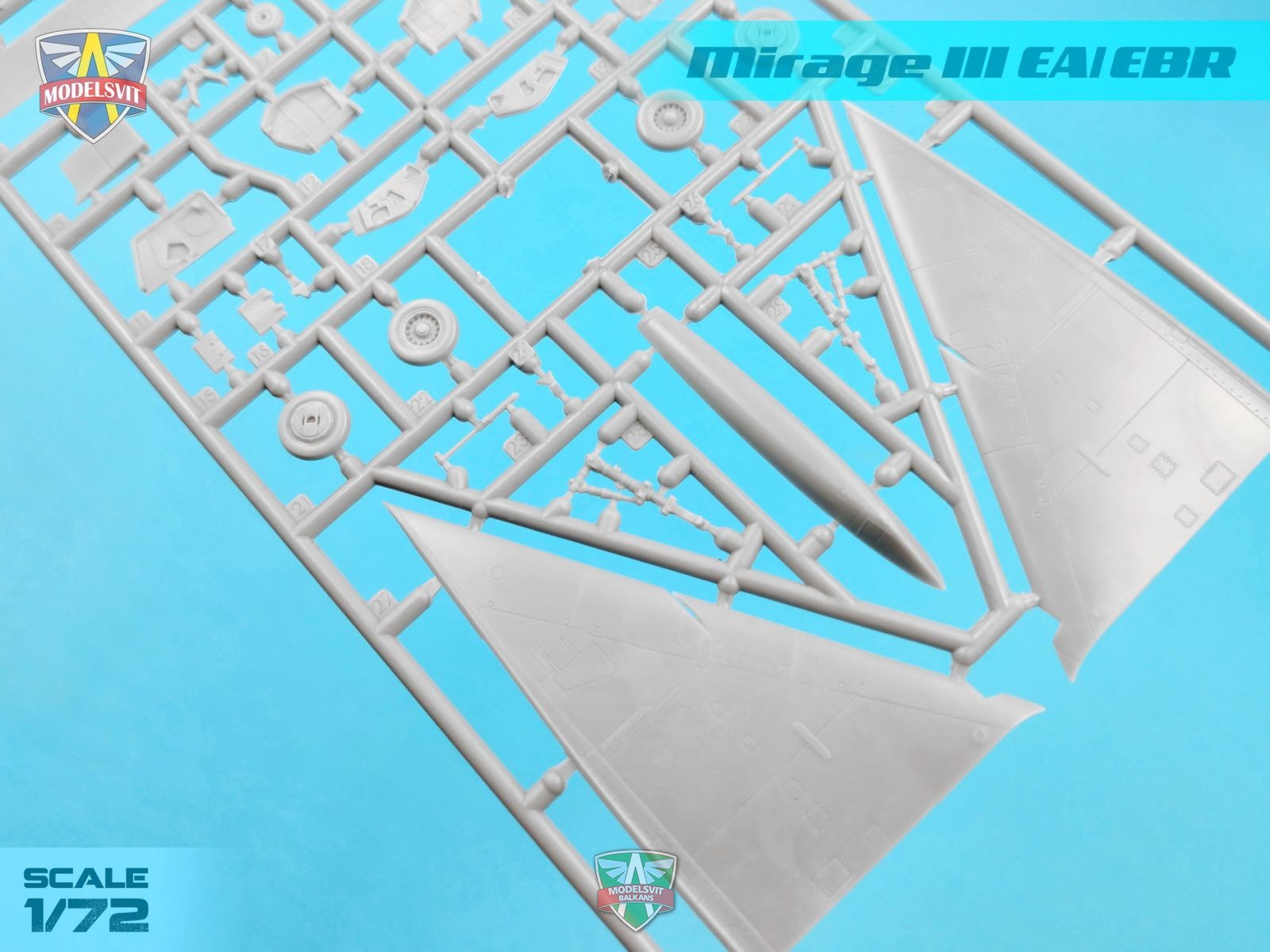 Modelsvit 72063 Plastic model aicraft kit Scale 1:72 Mirage III EA/EBR