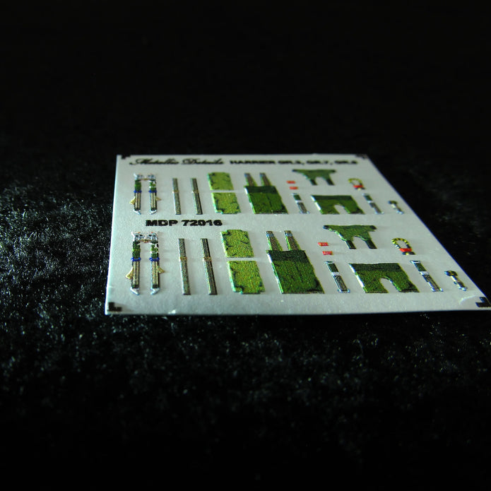 Harrier GR,3, GR,7, GR,9 Ejection Seats + 3D Decals Detailing set 2 pcs (3D-Printed) Scale 1:72 Metallic Details MDR72115 - For Aircraft Model Kits