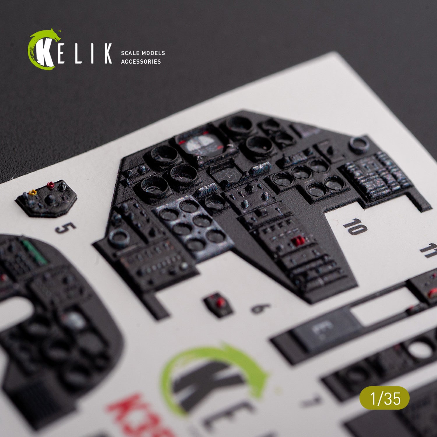 Bell AH-1W. Interior 3D Decals (for Academy Helicopter model kit) Scale 1:35 KeliK K35032