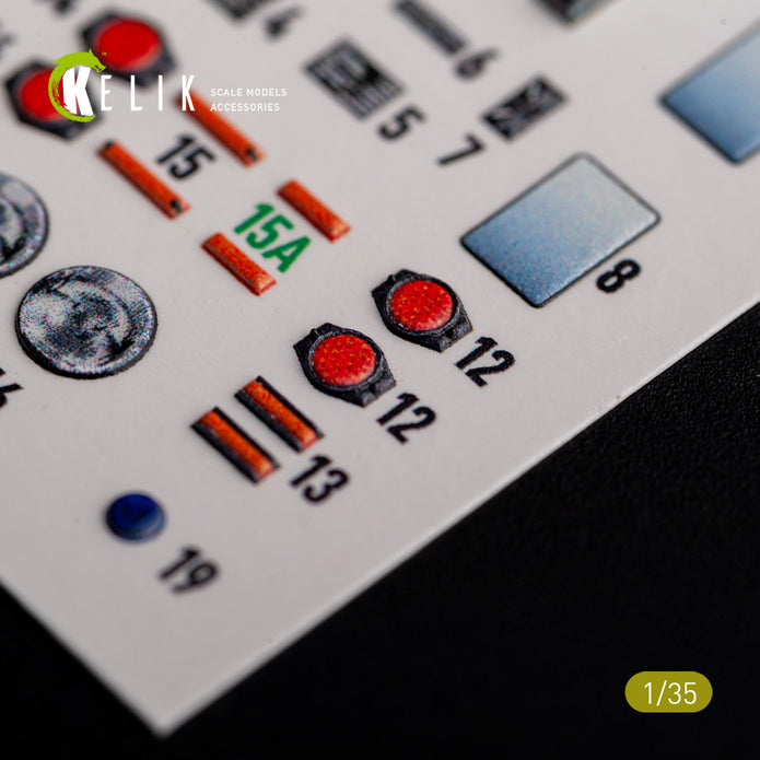 “HUMVEE” HMMWV M1036 with TOW Nato green version. Interior 3D Decals (for Italeri Armoured Vehicles model kit) Scale 1:35 KeliK K35025