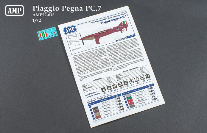 Piaggio Pegna PC.7 Scale 1:72 AMP 72015 Plastic Model Aircraft Kit