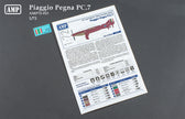 Piaggio Pegna PC.7 Scale 1:72 AMP 72015 Plastic Model Aircraft Kit