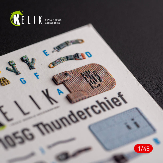 Republic F-105G Thunderchief. Interior 3D Decals (for HobbyBoss Aircraft model kit) Scale 1:48 KeliK K48095