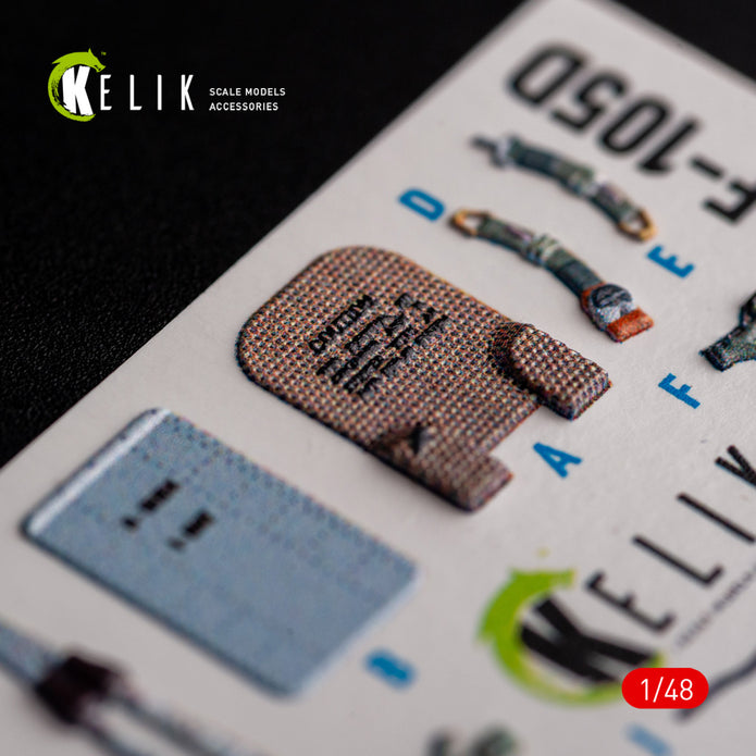 Republic F-105D Thunderchief. Interior 3D Decals (for HobbyBoss Aircraft model kit) Scale 1:48 KeliK K48096