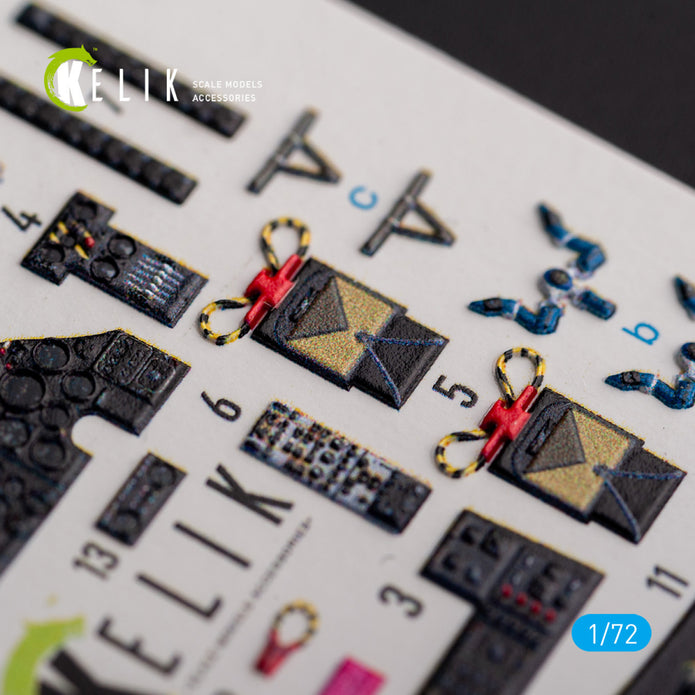 AVRO VULCAN B.2 Front cockpit. Interior 3D Decals (for Airfix Aircraft model kit) Scale 1:72 KeliK K72135