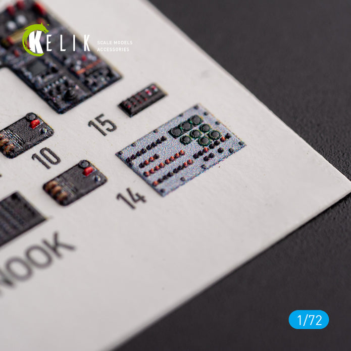 HC.1 Chinook. Interior 3D Decals (for Airfix Helicopter model kit) Scale 1:72 KeliK K72144