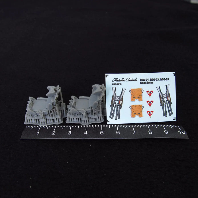 Ejection Seat KM-1M 2 pcs, Seats + 3D Decals (3D-Printed) Scale 1:48 Metallic Details MDR48259 - For Models Aircraft Kits
