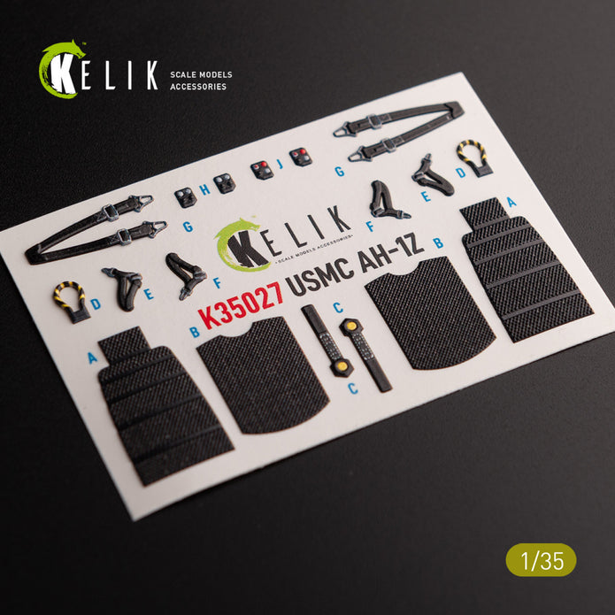 Bell AH-1Z. Interior 3D Decals (for Academy Helicopter model kit) Scale 1:35 KeliK K35027