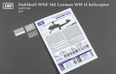 German WWII Experimental Helicopter Doblhoff WNF 342 Scale 1:72 AMP 72006 Plastic Model Helicopter Kit