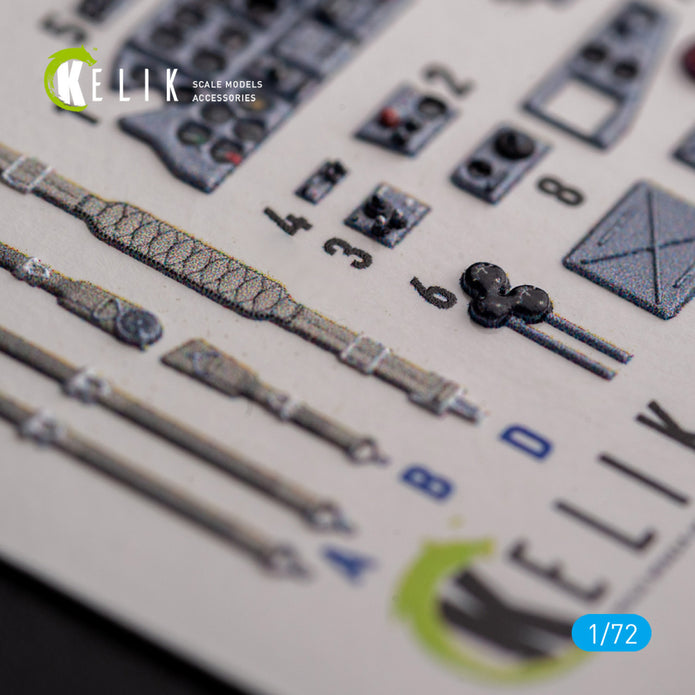 Il-2 Shturmovik. Interior 3D Decals (for Tamiya Aircraft model kit) Scale 1:72 KeliK K72138