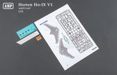 Horten H.IX V1, German Experimental Glider Scale 1:72 AMP 72007 Plastic Model Aircraft Kit