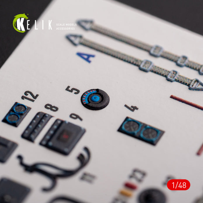 Junkers Ju-87G-1 Kanonenvogel. Interior 3D Decals (for Italeri Aircraft model kit) Scale 1:48 KeliK K48098