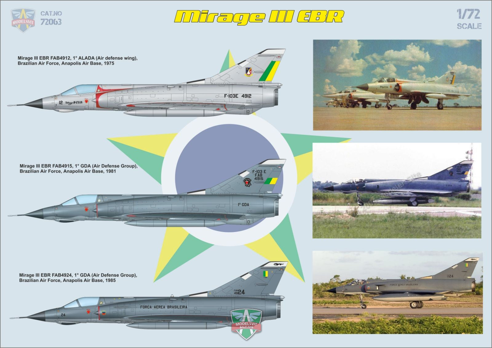 Modelsvit 72063 Plastic model aicraft kit Scale 1:72 Mirage III EA/EBR
