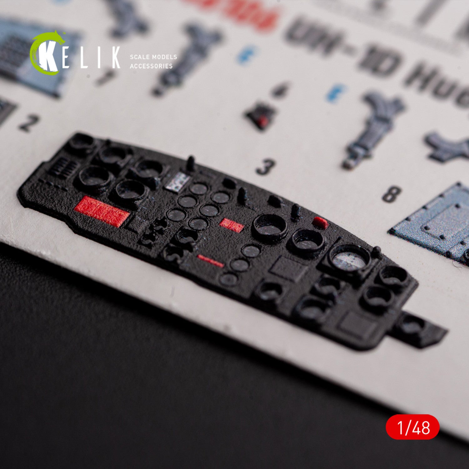 UH-1D Huey. Interior 3D Decals (for Kitty Hawk / Zimimodel Helicopter model kit) Scale 1:48 KeliK K48106