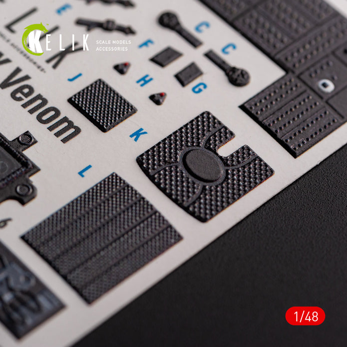 UH-1Y Venom. Interior 3D Decals (for Kitty Hawk / Zimimodel Helicopter model kit) Scale 1:48 KeliK K48107