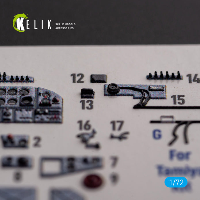Il-2 Shturmovik. Interior 3D Decals (for Tamiya Aircraft model kit) Scale 1:72 KeliK K72138