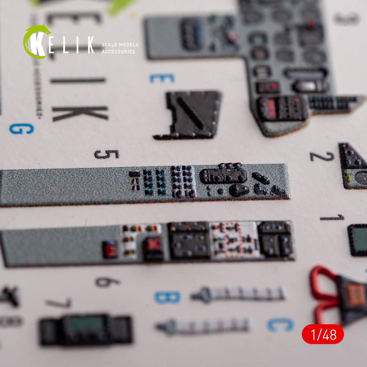 Mig-29AS. Interior 3D Decals (for Academy Aircraft model kit) Scale 1:48 KeliK K48102