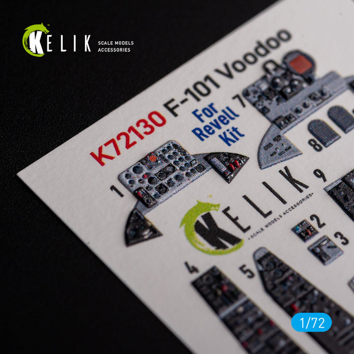 F-101 Voodoo. Interior 3D Decals (for Revell Aircraft model kit) Scale 1:72 KeliK K72130