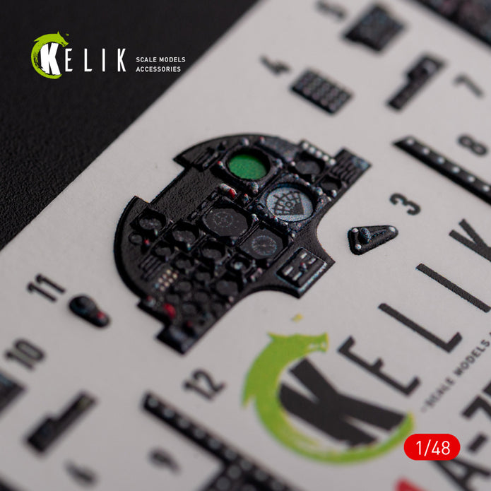 A-7E Corsair II. Interior 3D Decals (for HobbyBoss Aircraft model kit) Scale 1:48 KeliK K48101