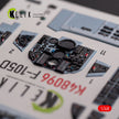 Republic F-105D Thunderchief. Interior 3D Decals (for HobbyBoss Aircraft model kit) Scale 1:48 KeliK K48096