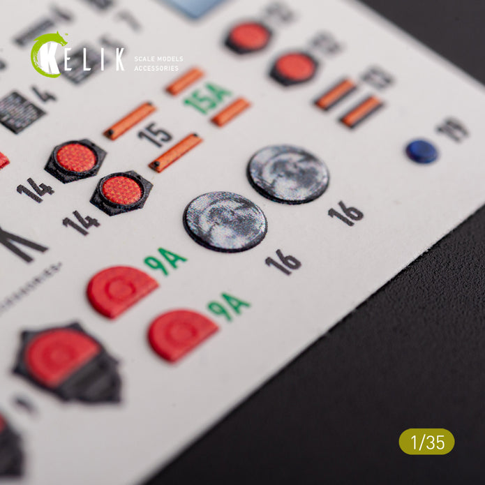 “HUMVEE” HMMWV M1036 with TOW Nato green version. Interior 3D Decals (for Italeri Armoured Vehicles model kit) Scale 1:35 KeliK K35025