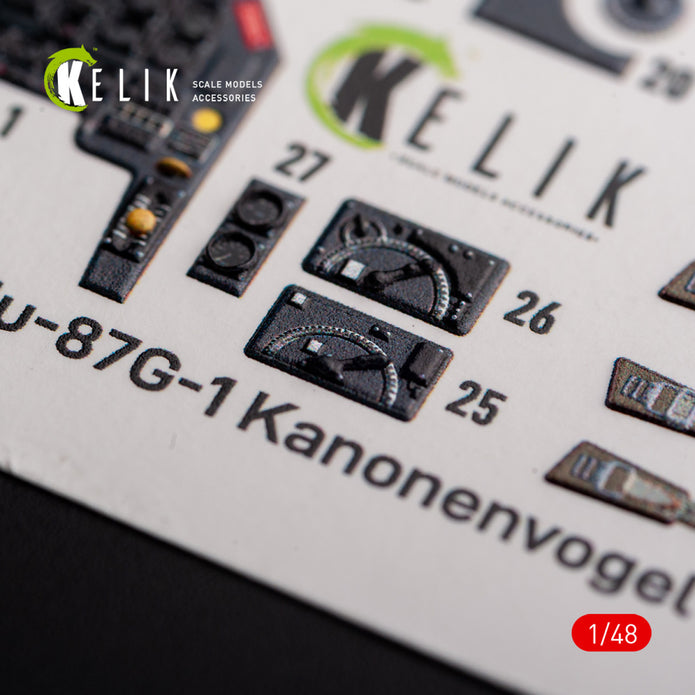 Junkers Ju-87G-1 Kanonenvogel. Interior 3D Decals (for Italeri Aircraft model kit) Scale 1:48 KeliK K48098