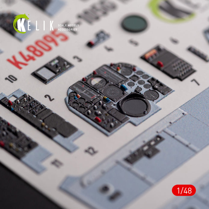 Republic F-105G Thunderchief. Interior 3D Decals (for HobbyBoss Aircraft model kit) Scale 1:48 KeliK K48095