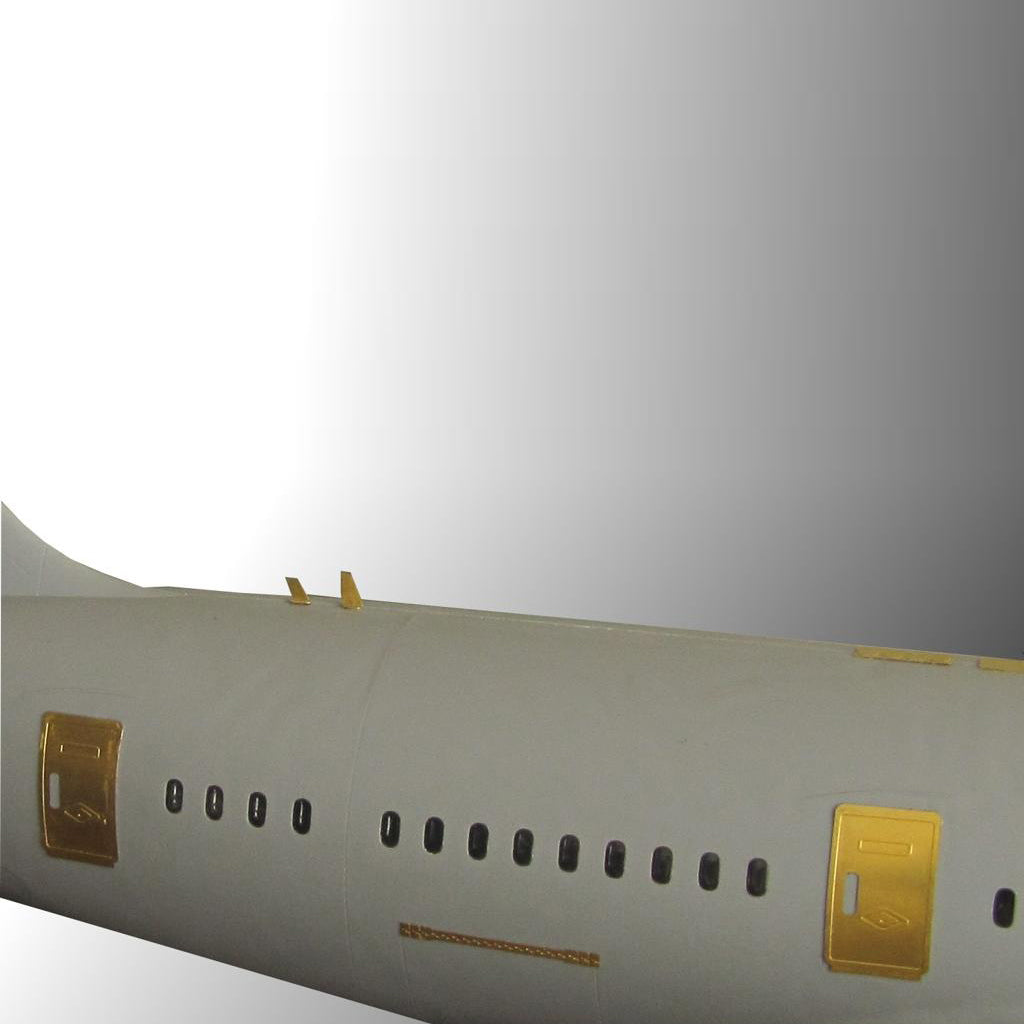 Boeing 787-8 Dreamliner, Exterior Detailing set for aircraft model kit (Photoetch) Scale 1:144 (Recommended for kit: Zvezda) Metallic Details MD14404
