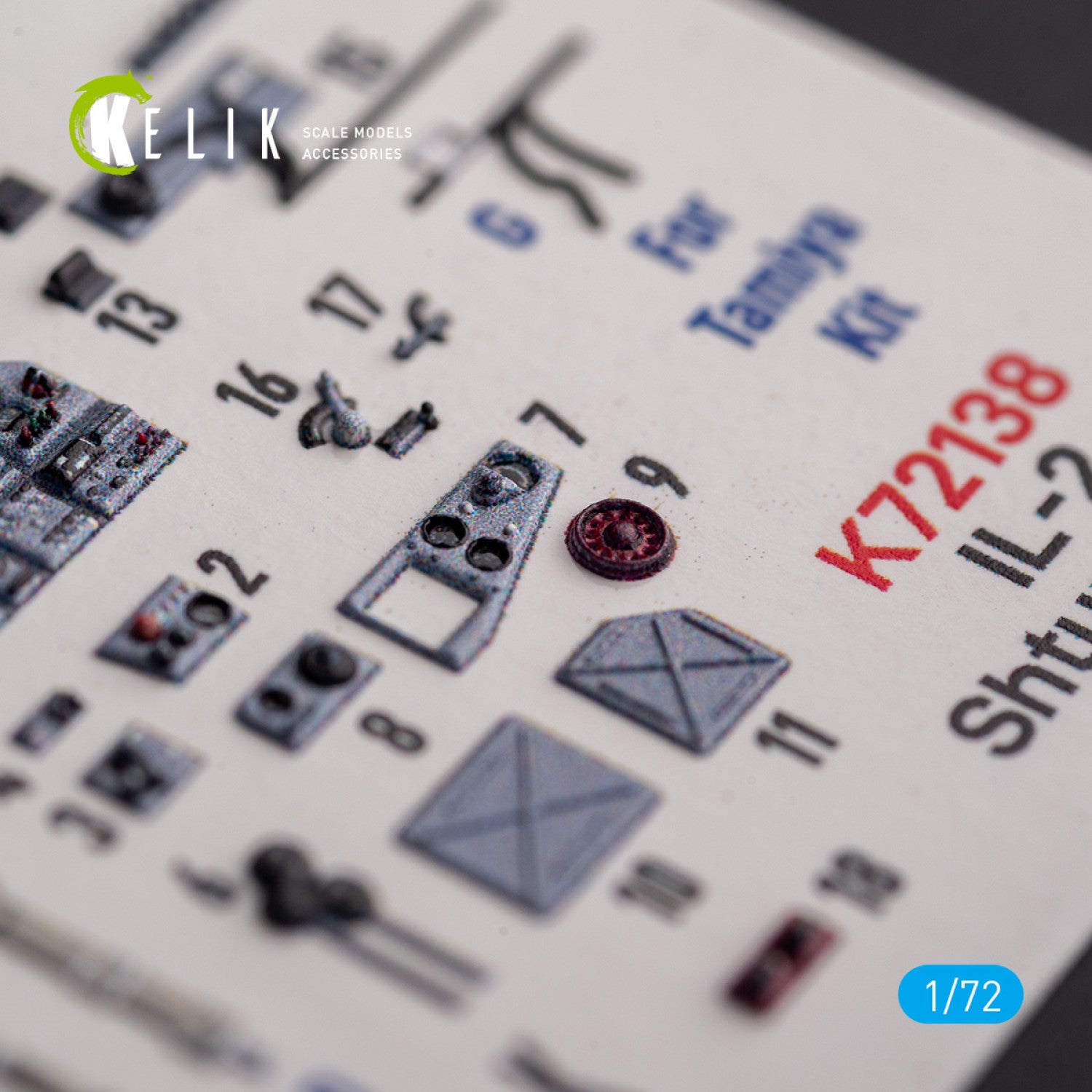Il-2 Shturmovik. Interior 3D Decals (for Tamiya Aircraft model kit) Scale 1:72 KeliK K72138
