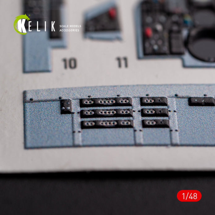 Republic F-105D Thunderchief. Interior 3D Decals (for HobbyBoss Aircraft model kit) Scale 1:48 KeliK K48096