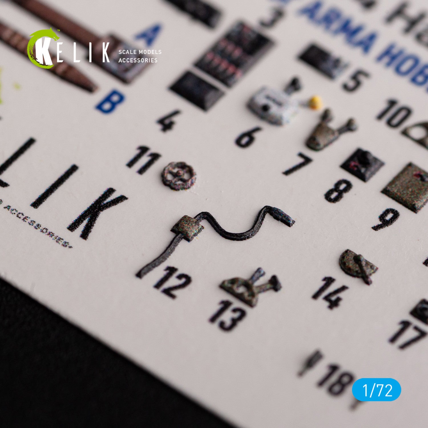 Ki-84 Hayate. Interior 3D Decals (for Arma Hobby Aircraft model kit) Scale 1:72 KeliK K72134