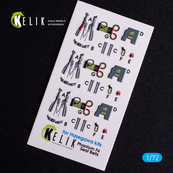 McDonnell Douglas RF-4B Phantom II. Interior 3D Decals (for Hasegawa Aircraft model kit) Scale 1:72 KeliK K72068